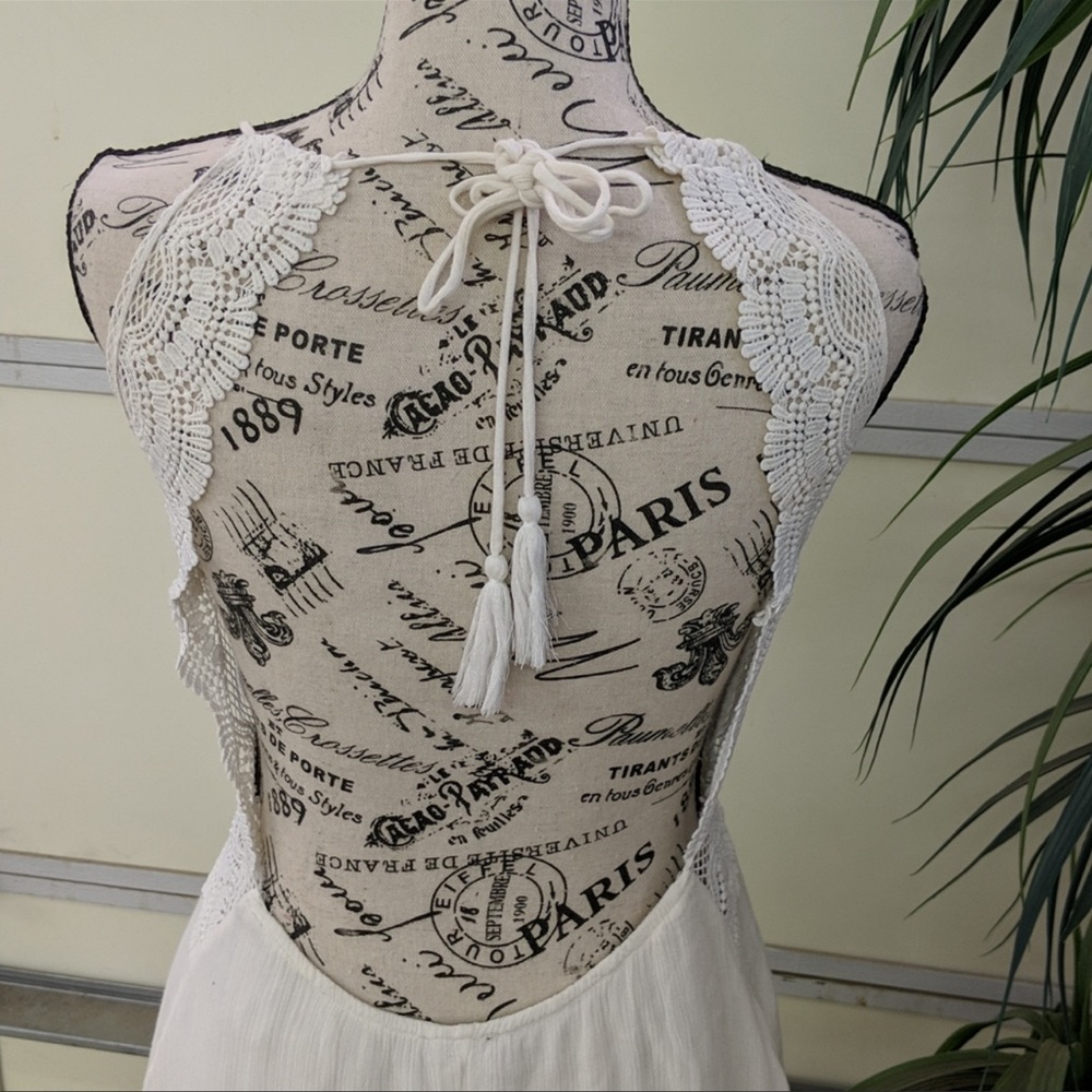 Lulus white open back lace dress - Picture 4 of 4